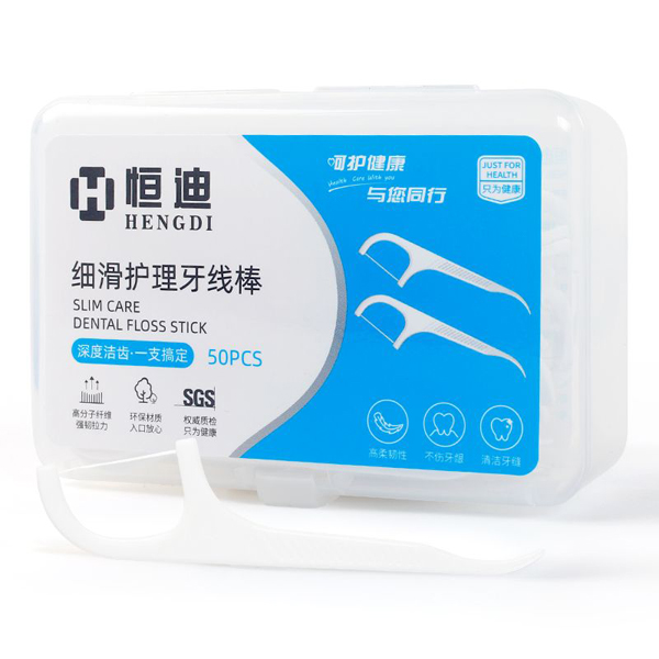 Hengdi brand fine and smooth dental floss stick
